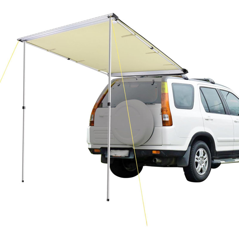 Yescom 6.7X8.2Ft Car Side Awning Pu2000mm UV50+, Beige, 84"H x 55"W x 84"D