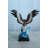 Nifao Resin Bald Eagle Statue - Indoor Patriotic Sculpture, Hand-Painted Eagle with Wings Spread Over Ocean Wave, Symbol of Freedom & Strength, Desk, Shelf & Home Decor14 x 7" x 17"H