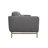 Ciabhan 77" Wide Square Arm Sofa in Fabric with Antique Brass Metal Legs-187146520