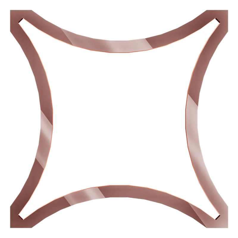Grands panneaux muraux décoratifs en acrylique, or rose l 23 3/8 po x H 23 3/8 po x T 1/8 po, miroir décoratif or rose