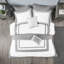 Ensemble d'édredon et de courtepointe 8 pièces gris double / grand-128898774