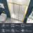 44"-48" W X 70" H Tri-Fold Framed Rectangle Sliding Shower Door Extra-Large Walk-In Space With 1/4" Clear Tempered Glass