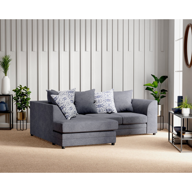 Ellaria Missy 3 Seater Corner Sofa , Left Hand Facing, Navy