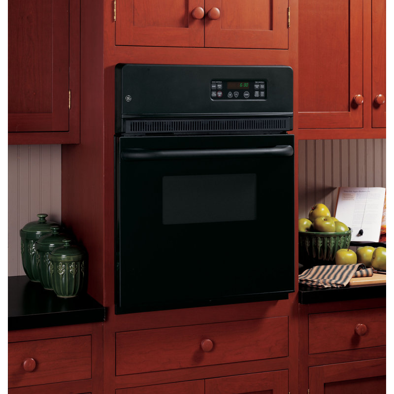 24" Black Self-Cleaning Electric Single Wall Oven