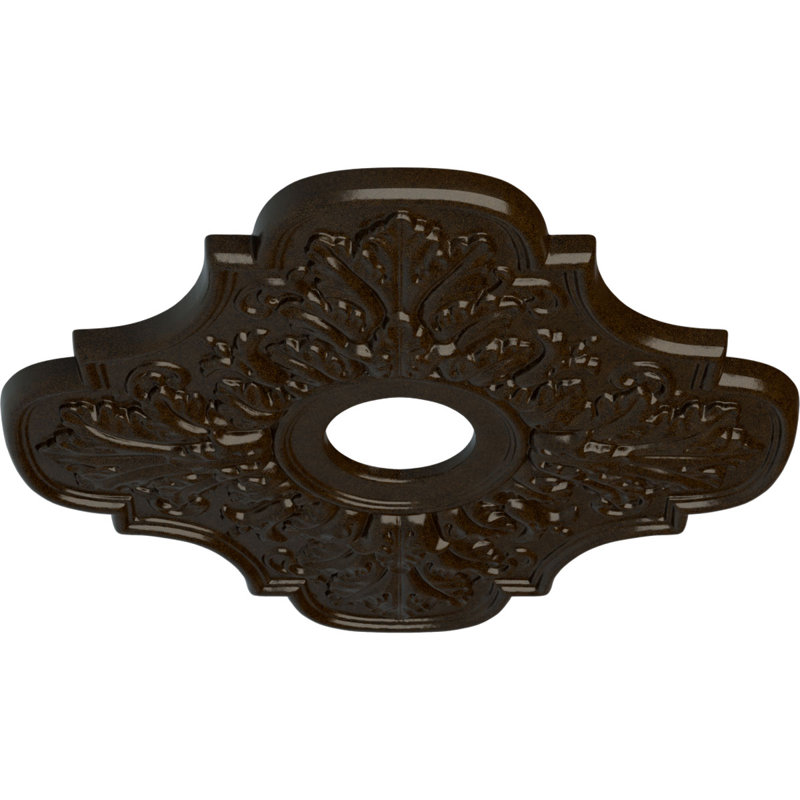 Endurathane Peralta Ceiling Medallion, 17 3/4"OD x 3 3/4"ID x 1"P (Fits Canopies up to 4 5/8"), Hand-Painted Bronze Finish