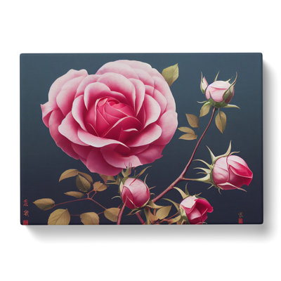 Passionate Rose Flowers - Wrapped Canvas
