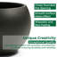 Pot de fleurs Fiberstone Sphere, pot de fleurs rond de 21,3 po de diamètre avec trou de drainage, grandes jardinières pour l'intérieur et l'extérieur, ouverture de 16,6 po à 14,8 po de hauteur, très grand, noir-1171051896-1171051897