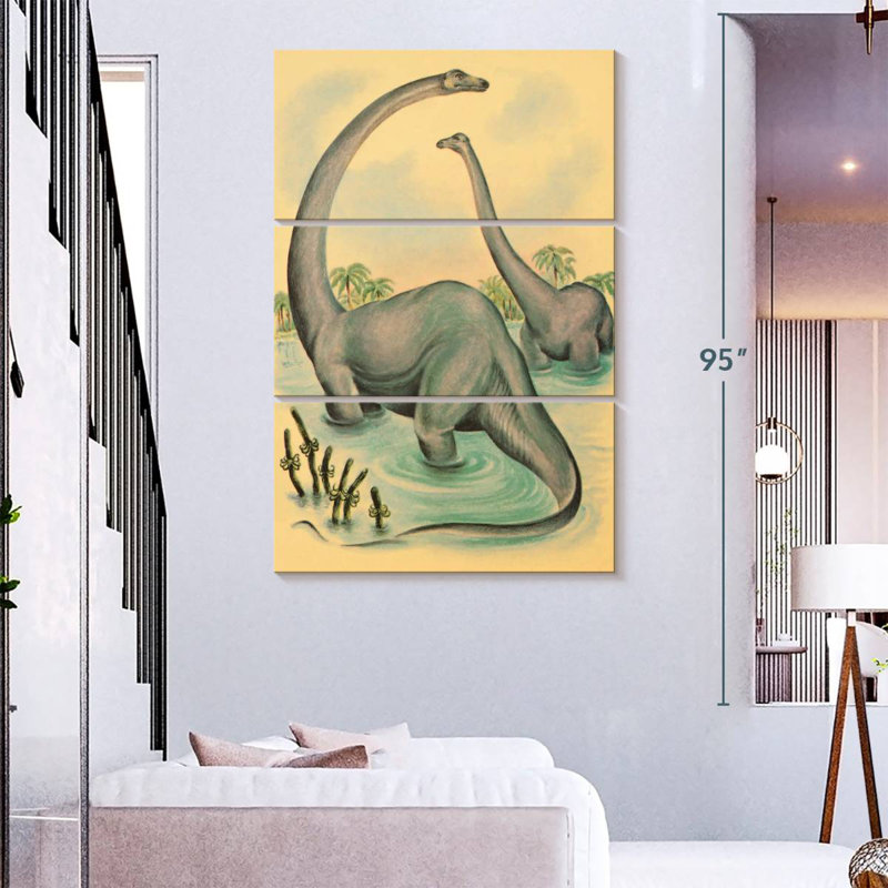 Brampt Jurassic Brontosaurus, 57" H x 36" W