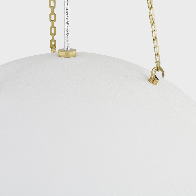 4 - Light Aged Brass Pendant, 3