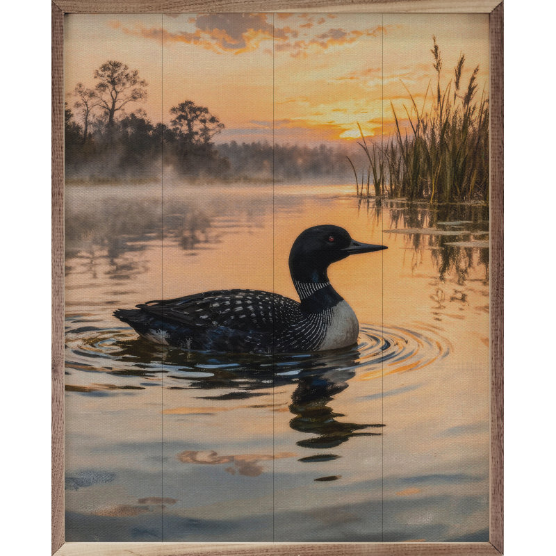 Loon le matin, 20" H x 16" W