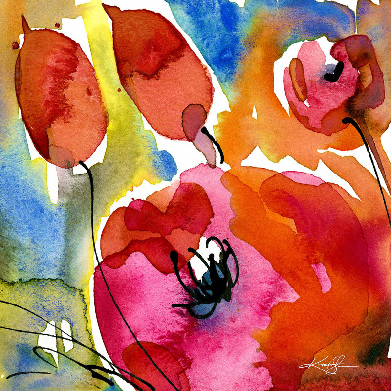 Ensemble de housse de couette DiaNoche en microfibre par Kathy Stanion - Abstract Florals 38