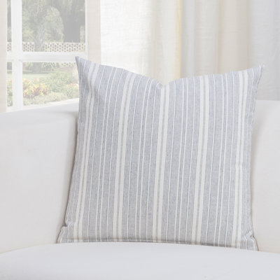 Sunwashed Striped Cotton Blend Throw Pillow