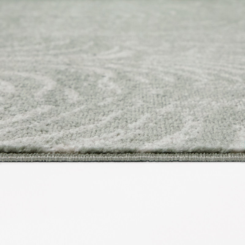 Vieira Sage Art Deco Trellis Area Rug, 5'3" x 7'