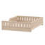 Lit plateforme double en bois pleine grandeur avec garde-corps et tablettes de rangement, base de lit en bois durable, naturel-1691452879-1691452876