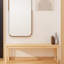 Banc de rangement pour chaussures en bois massif, 52 po