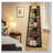 70.07" Tall Corner Shelf, 5 Tier Rustic White Corner Bookshelf Bookcase Industrial Corner Ladder Shelf
