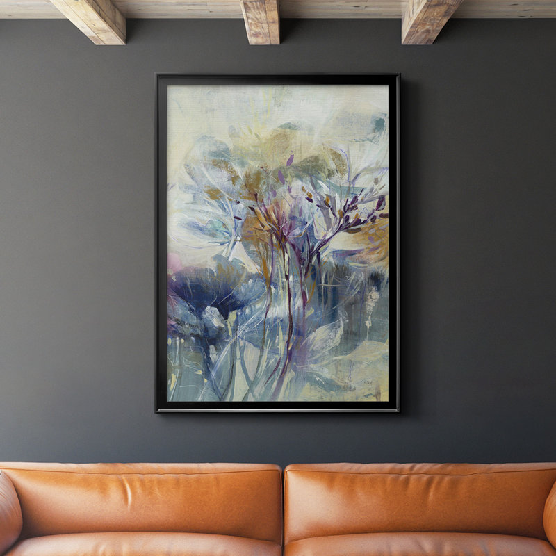 " Meadow Saffron II ", Black, 30.5" H x 22.5" W x 1.25" D