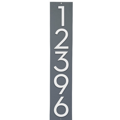 Plaque d'adresse verticale flottante 4 po (5 chiffres)