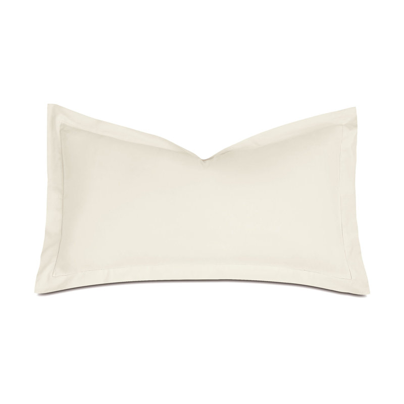 Deluca 100% Cotton Pillow Sham, King, Ivory