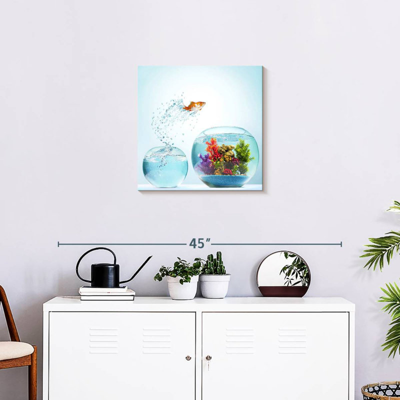 Crowle Fish Moving Out, 20" H x 20" W