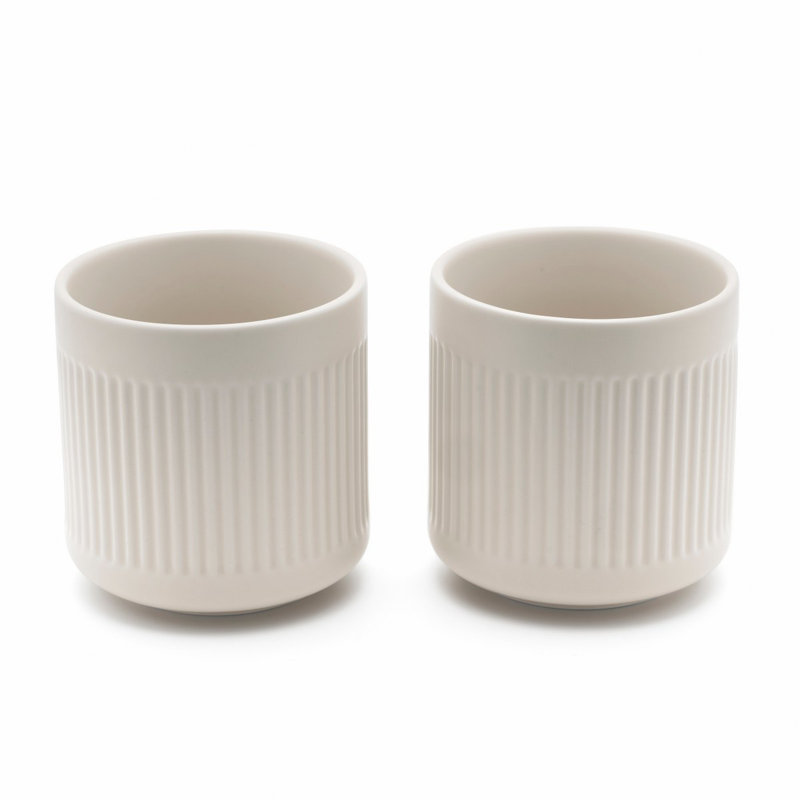 Bredemeijer Tea Mugs In Porcelain Skagen Design In  Set Of 2, White