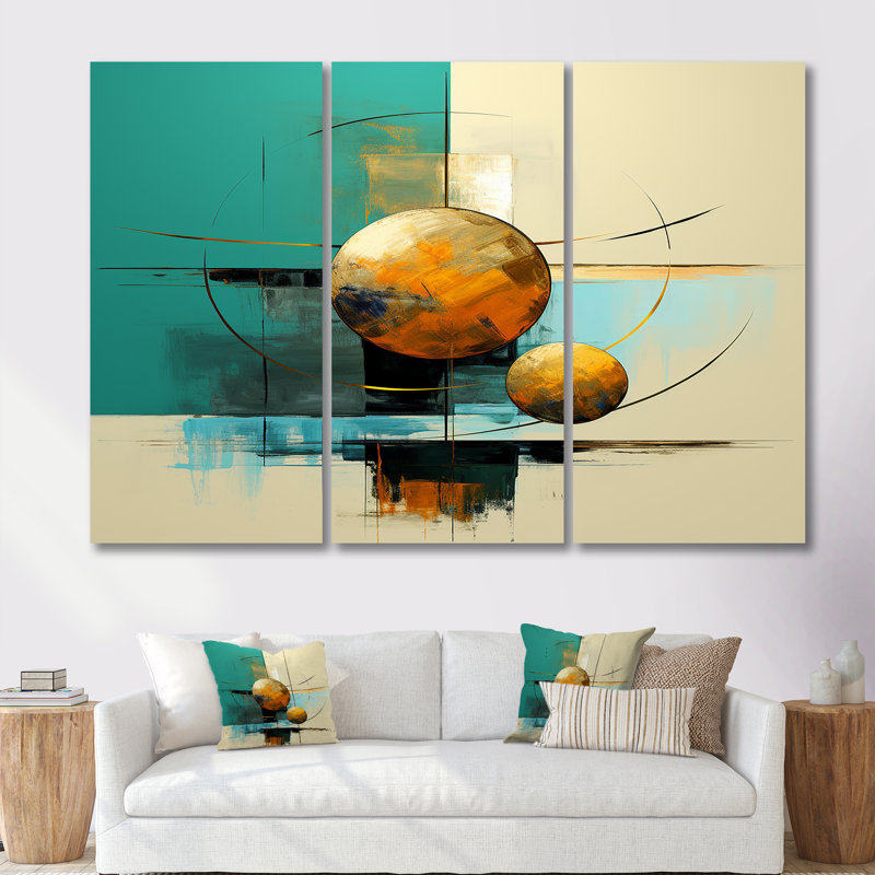 Ensemble de salon Double Art, H 28 po x l 36 po x P 1 po, Toile tendue