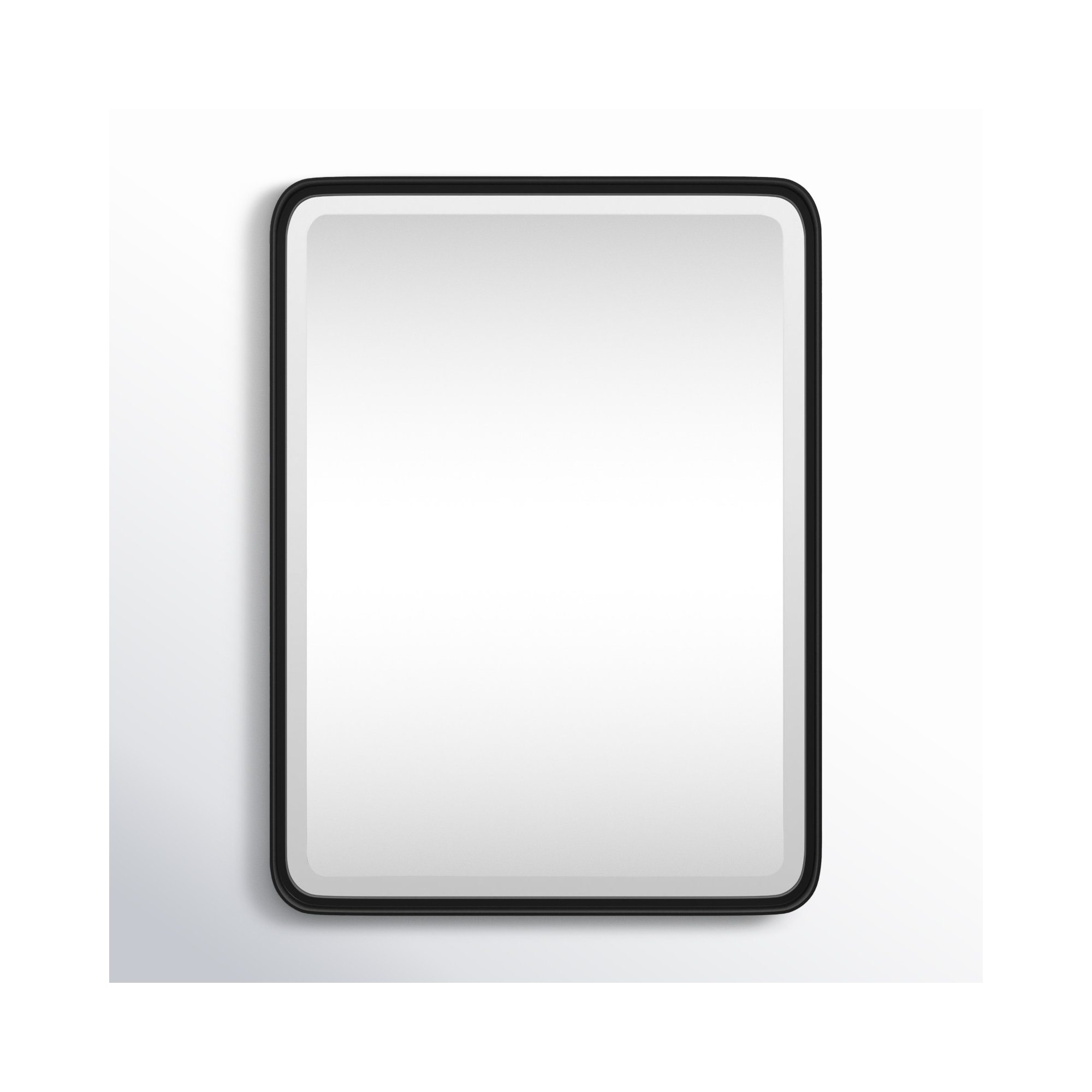 Rylie Metal Rectangle Wall Mirror, Black, 40" x 30"