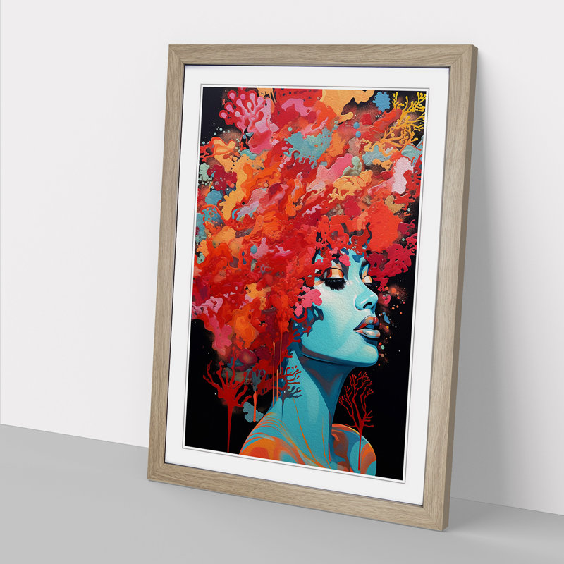 Single Picture Frame Print on Wood, 46cm H x 34cm W, Oak Framed