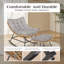 Chaise berçante d'extérieur en forme d'œuf avec structure en acier et repose-pieds pour patio
