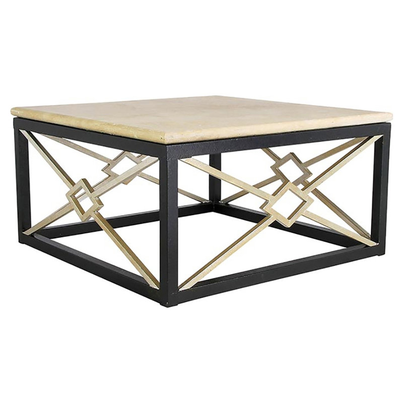 Table basse Cosa, Travertin léger