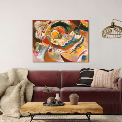 Little Painting with Yellow (Improvisation), 1914 by Wassily Kandinsky - 1 Piece Wrapped Canvas Wall Art