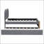Lit plateforme tapissier avec pieds de soutien en bois et lit gigogne simple, durable et peu encombrant pour les chambres à coucher modernes-384037406-384037407