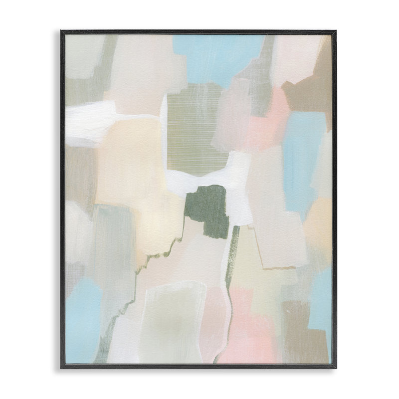 Soft Abstract Expression Framed Giclee Art by Grace Popp, Midnight Black Framed Giclee, 14" H x 11" W
