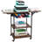Heat Press Table 3Tier Movable Heat Press Stand Foldable with Wheels Brown