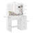 Makeup Vanity Table with Lighted Mirror, Vanity Desk with Storage Shelf and 4 Drawers-616144449