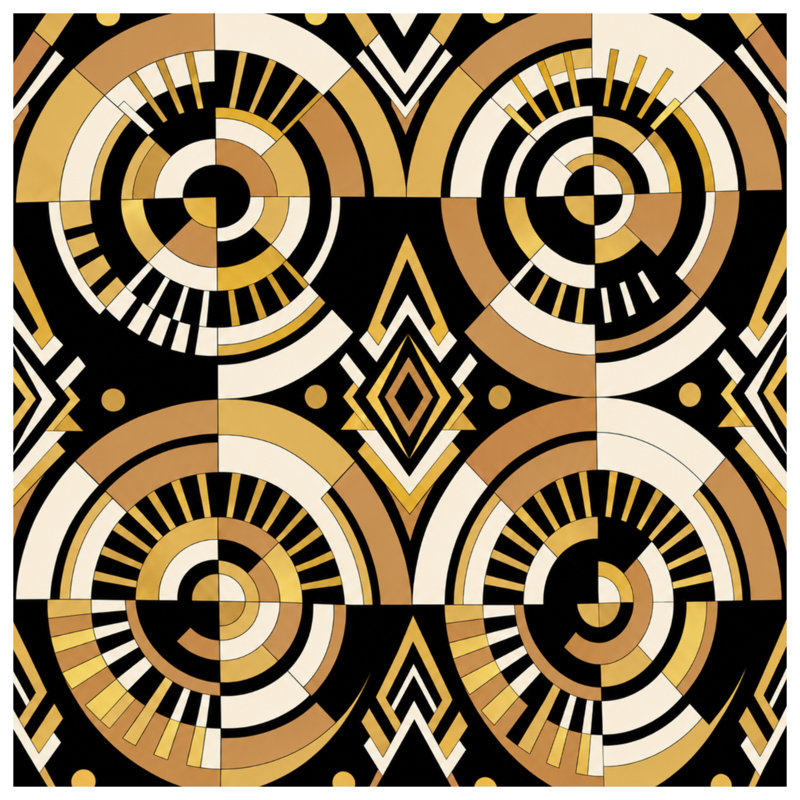 Rideaux de douche Art Deco, 70in W x 84in H