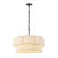 23.2" 6-Light Scalloped Rope Drum Chandelier-943203484-943203482