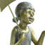 Statue de fille avec parasol