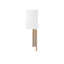 Textile - Applique murale 1 lumière en tissu lin blanc ADA Hamilton-100943144