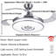 Ventilateur de plafond Bluetooth 42 "avec lumières DEL et lecteur de musique Lucritia