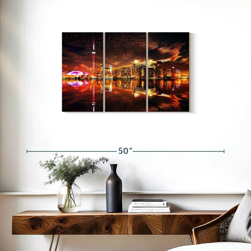 Rorry Glowing Toronto Skyline, 20" H x 33" W