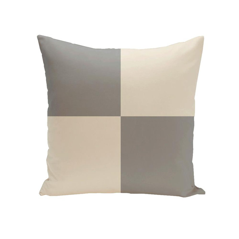 Housse de coussin d’intérieur/d’extérieur/insert, H 20 po x l 20 po x P 7 po, Argent