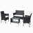 4 Pc Rattan Patio Furniture Set Outdoor Patio Cushioned Seat Wicker Sofa-898664797