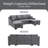 Upholstered U-Shaped Sectional Reversible