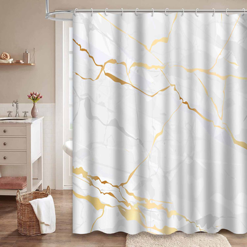 Rideau de douche En Marble, L 72 po x l 84 po