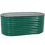 Lit de jardin surélevé ovale en acier Lemark - vert - 79 po-378031739-378031738