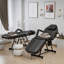 Salon Beauty Bed with a Stool, Massage chair with storage pocket, Adjustable 3-Section Massage Table-1222473556-1222473555