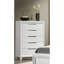 Commode à tiroirs, commode à 5 tiroirs en bois massif de style contemporain