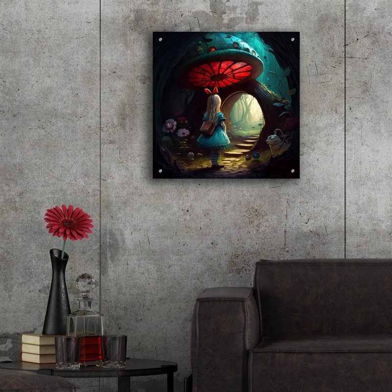 «Alice Back Pack» par The Golden Valley, art mural en verre acrylique, H 24 po x l 24 po x P 0,2 po