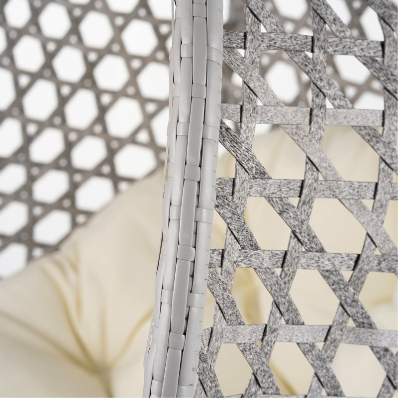 Chaise suspendue pour l'intérieur et l'extérieur - base en métal, siège réglable en PE, siège réglable pour tous les environnements